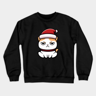 Funny Annoyed Christmas Cat Crewneck Sweatshirt